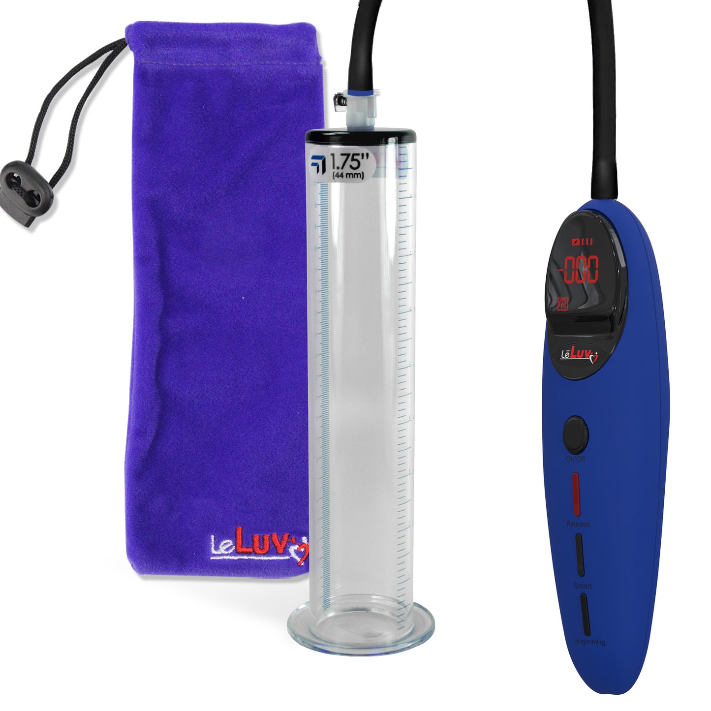 Penis Pump Magna Pro Handle Blue | 9" Length x 1.75" Diameter WIDE Flange Cylinder