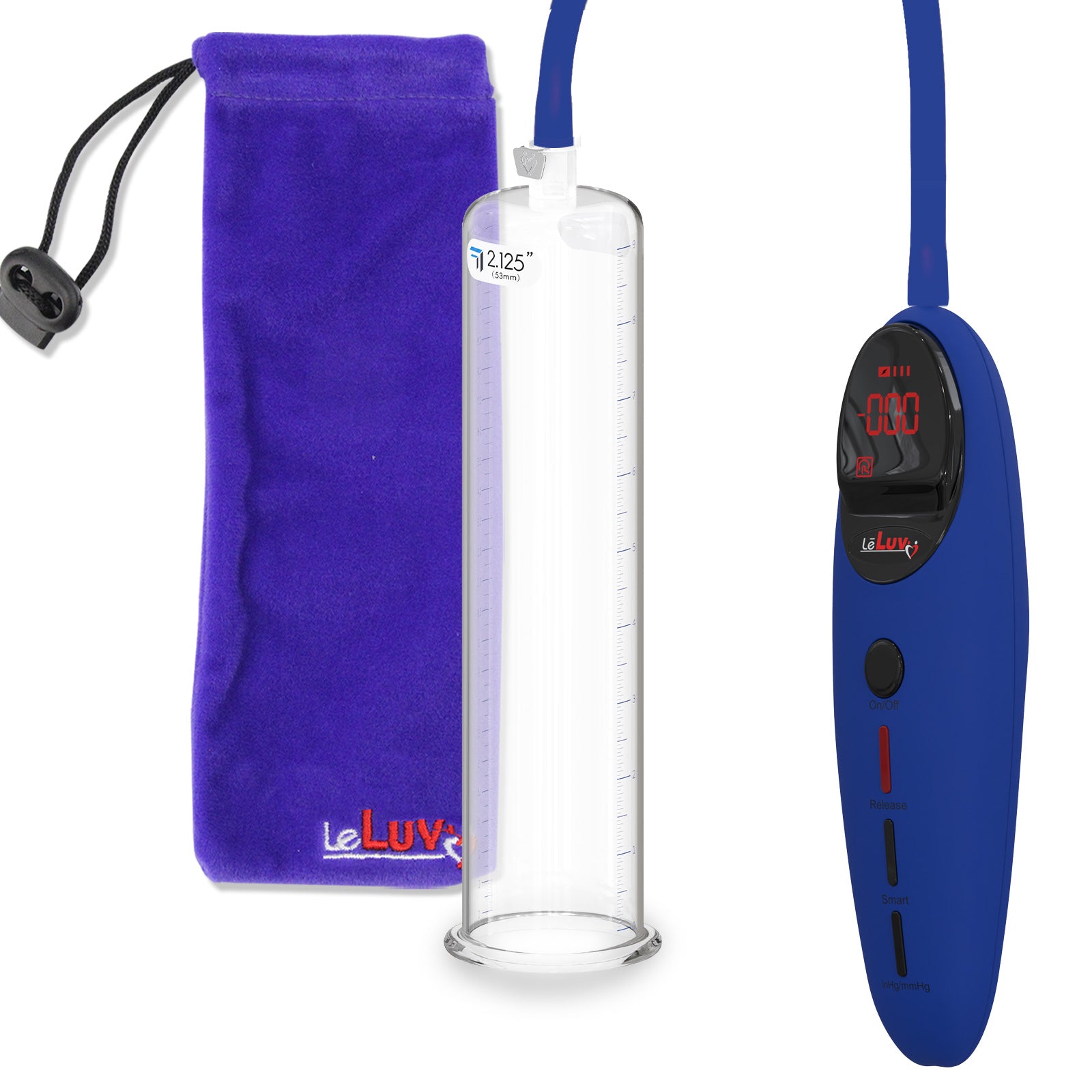 Penis Pump Magna Pro Handle Blue | 9" x 2.125" Acrylic Cylinder