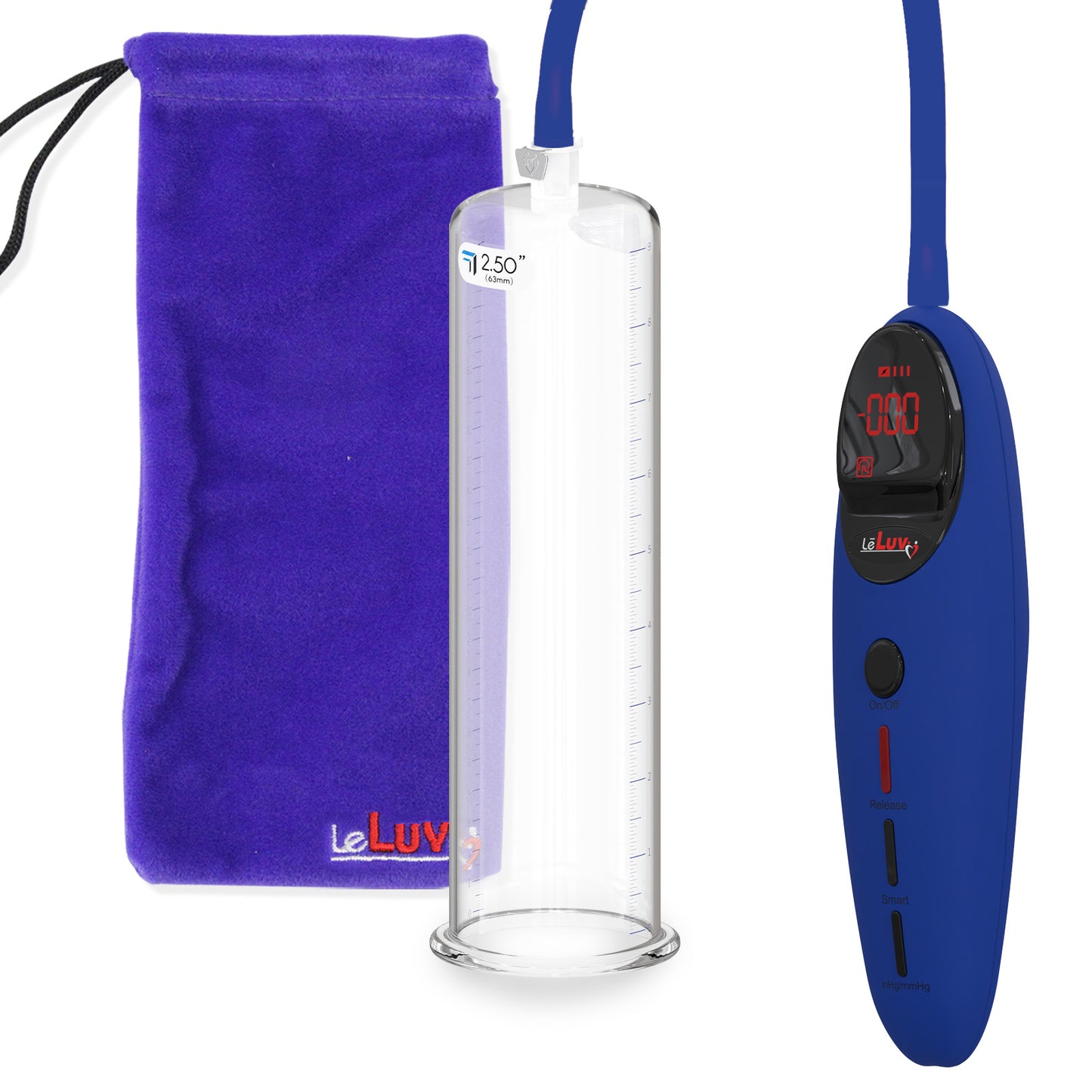 Penis Pump Magna Pro Handle Blue | 9" x 2.50" Acrylic Cylinder