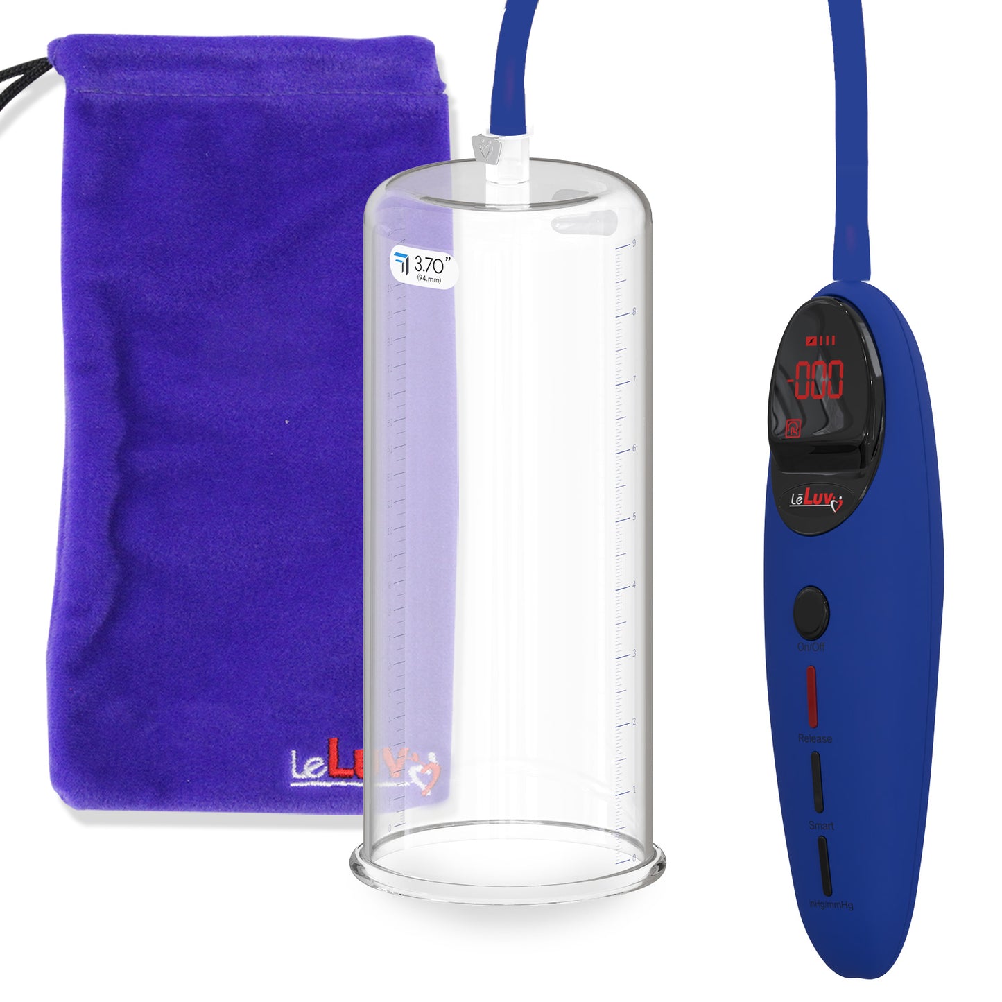 Penis Pump Magna Pro Handle Blue | 9" x 3.70" Acrylic Cylinder