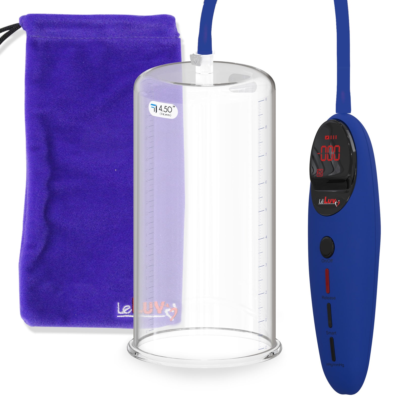 Penis Pump Magna Pro Handle Blue | 9" x 4.50" Acrylic Cylinder