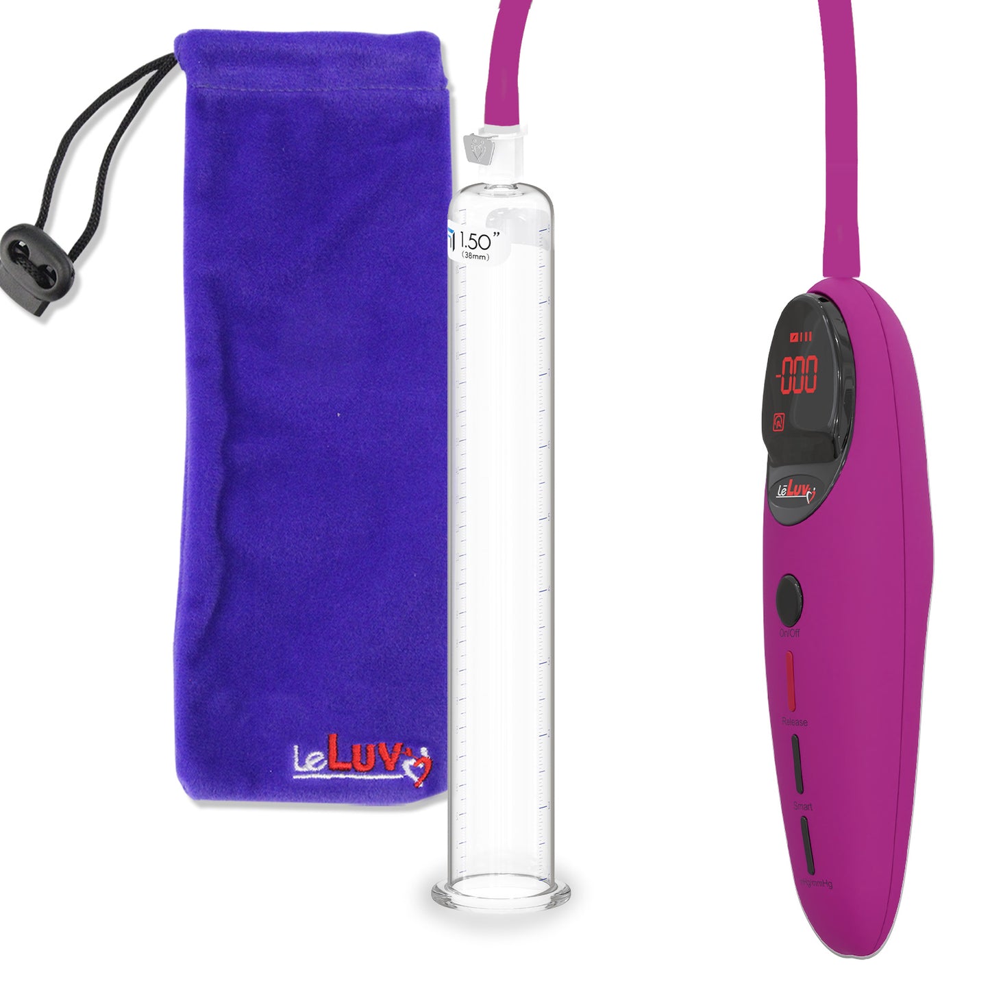 Penis Pump Magna Pro Handle Purple | 9" x 1.50" Acrylic Cylinder