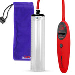 Penis Pump Magna Pro Handle Red | 1.9" Diameter x 9" Length Thick-Walled Penis Cylinder