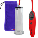 Penis Pump Magna Pro Handle Red | 9" Length x 2.50" Diameter WIDE Flange Cylinder