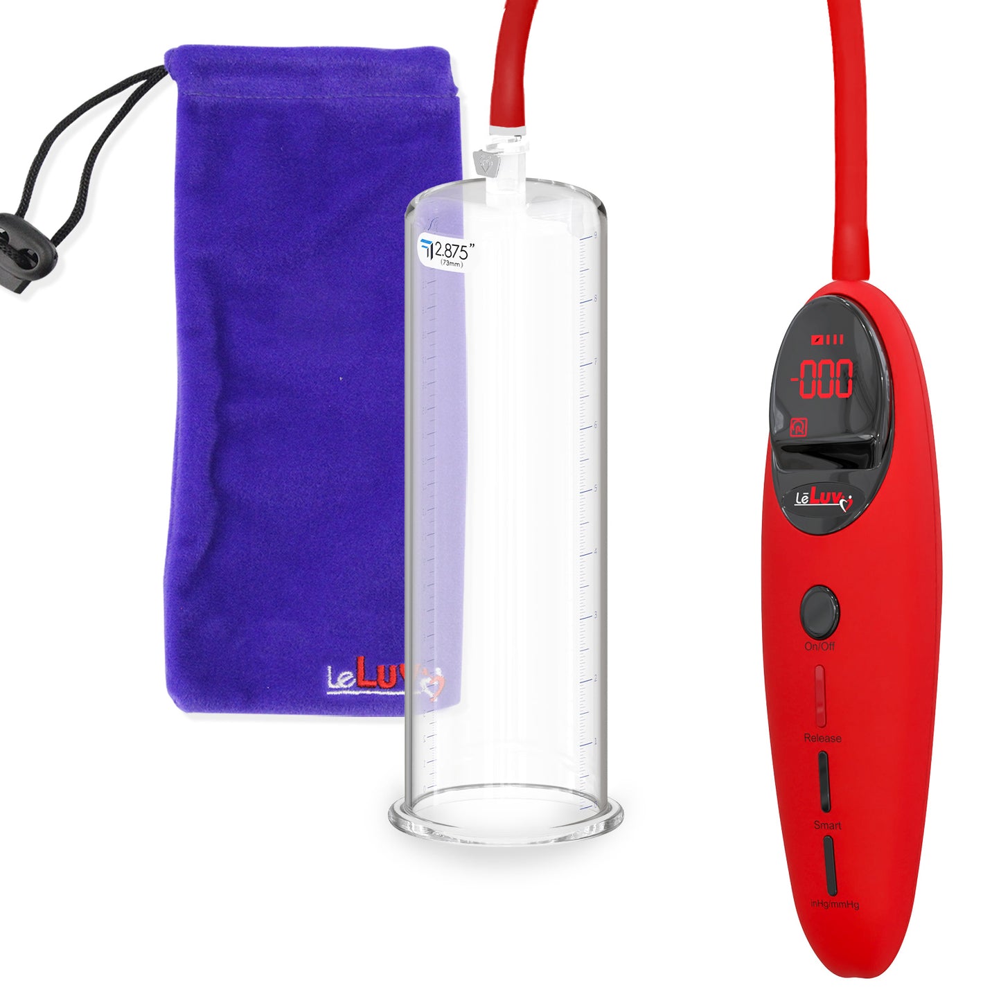 Penis Pump Magna Pro Handle Red | 9" x 2.875" Acrylic Cylinder