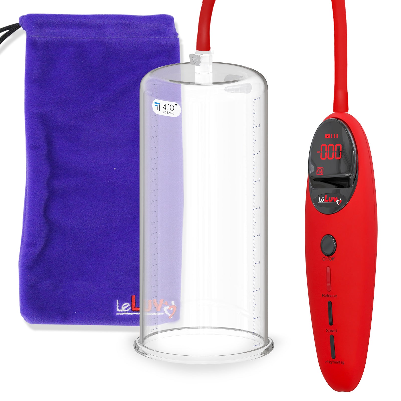 Penis Pump Magna Pro Handle Red | 9" x 4.10" Acrylic Cylinder