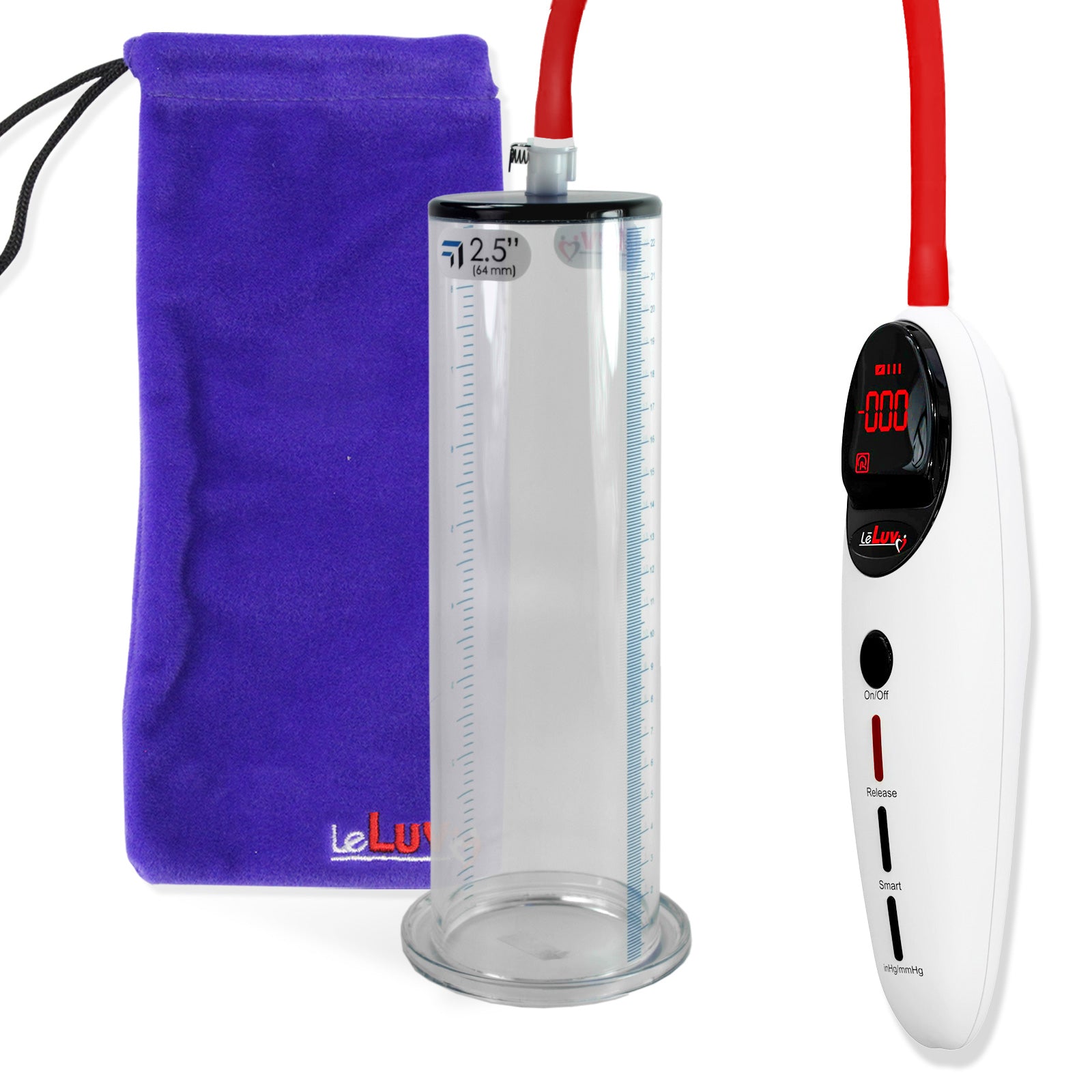 LeLuv Penis Pump - Magna PRO+ Smart Handle - 9" or 12" Length, Wide Fl   Kodi Distributing LLC