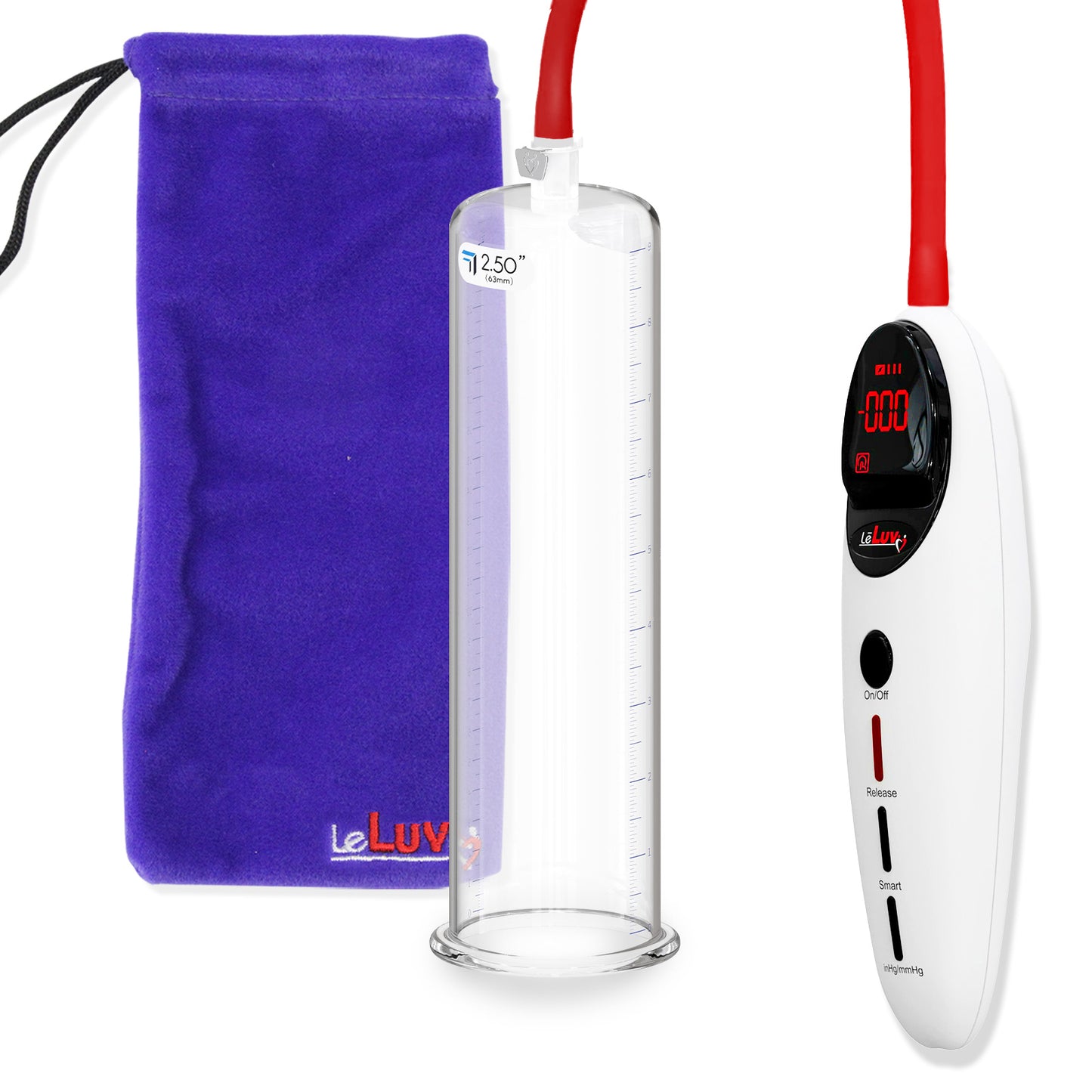 Penis Pump Magna Pro Handle White | 9" x 2.50" Acrylic Cylinder