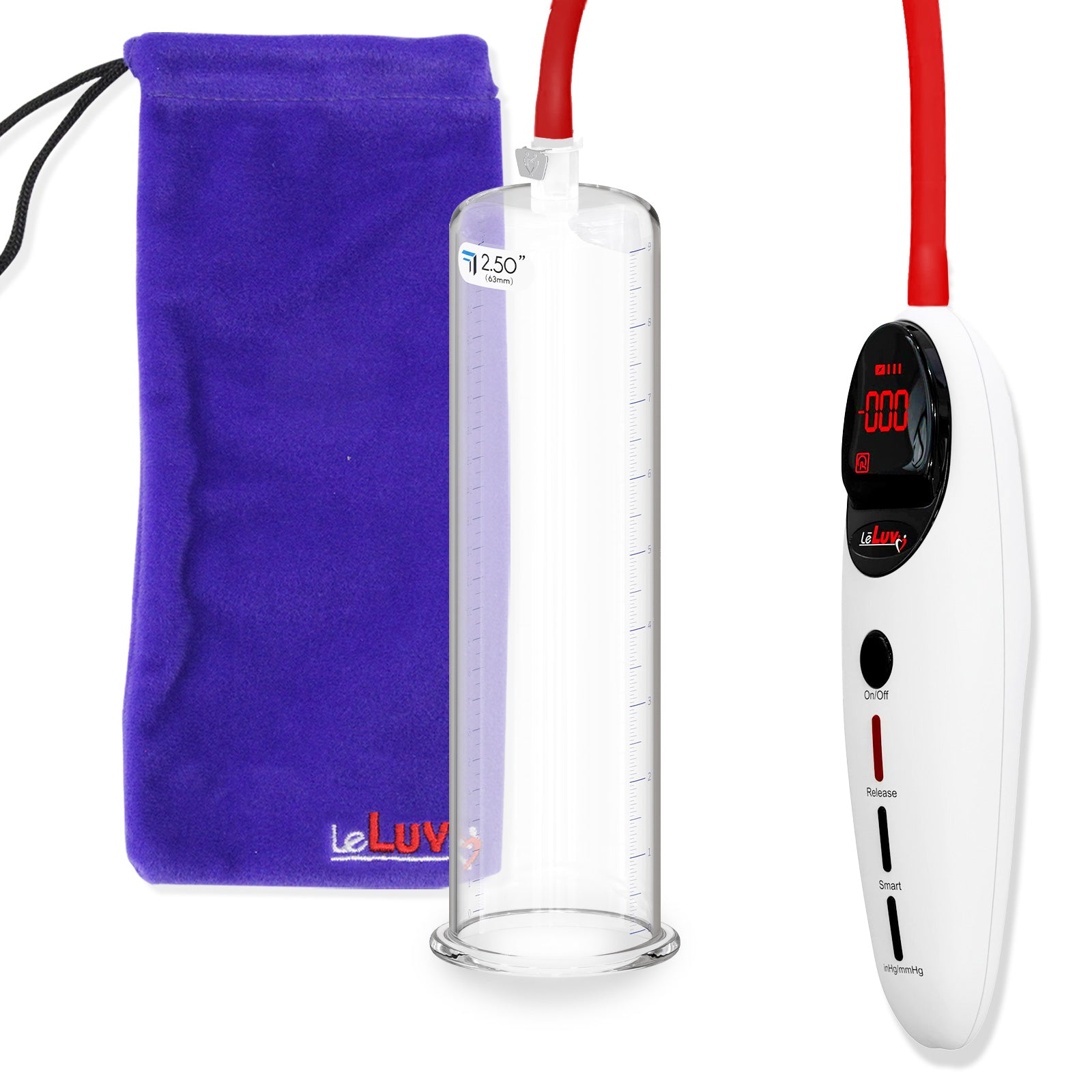 Penis Pump Magna Pro Handle White | 9" x 2.50" Acrylic Cylinder