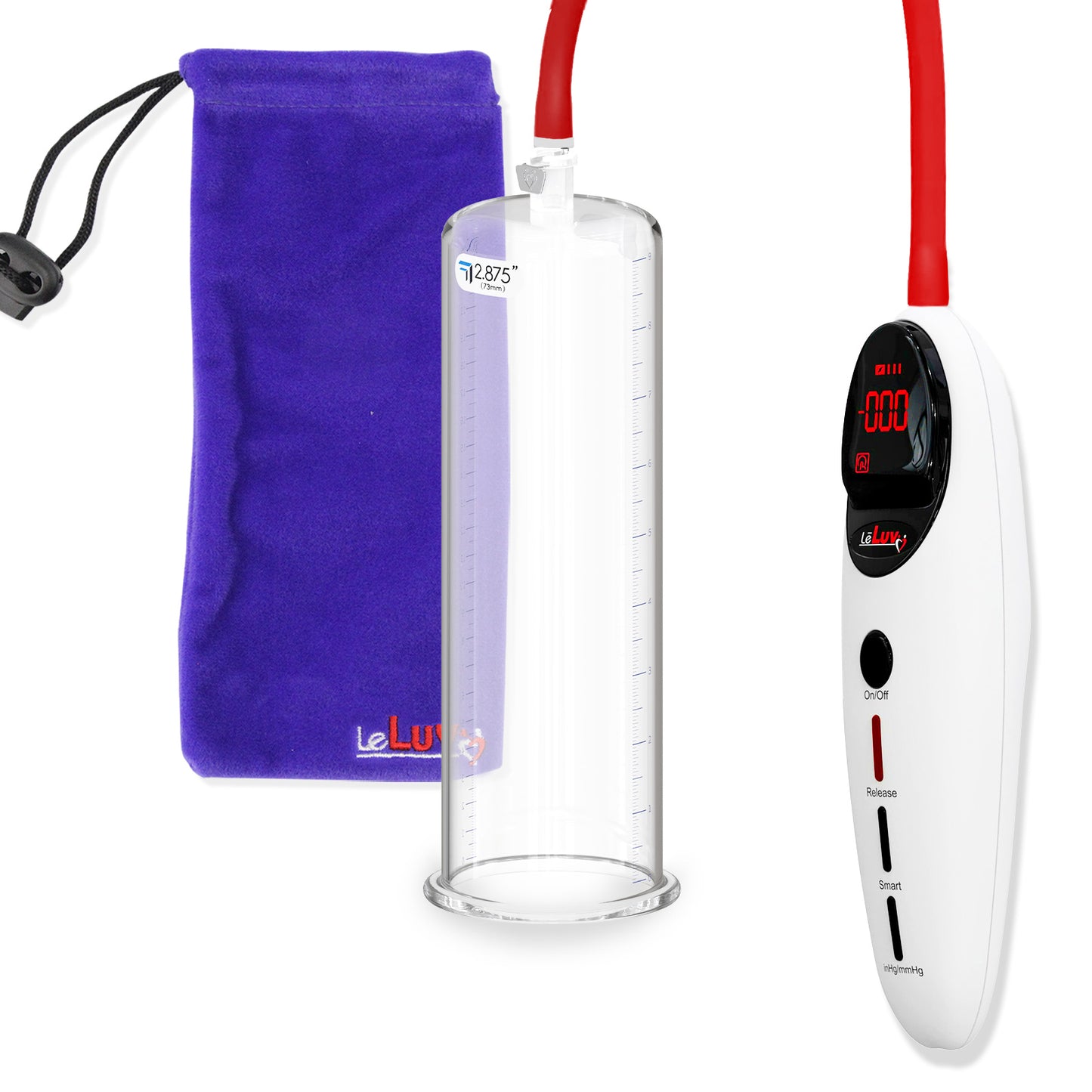 Penis Pump Magna Pro Handle White | 9" x 2.875" Acrylic Cylinder