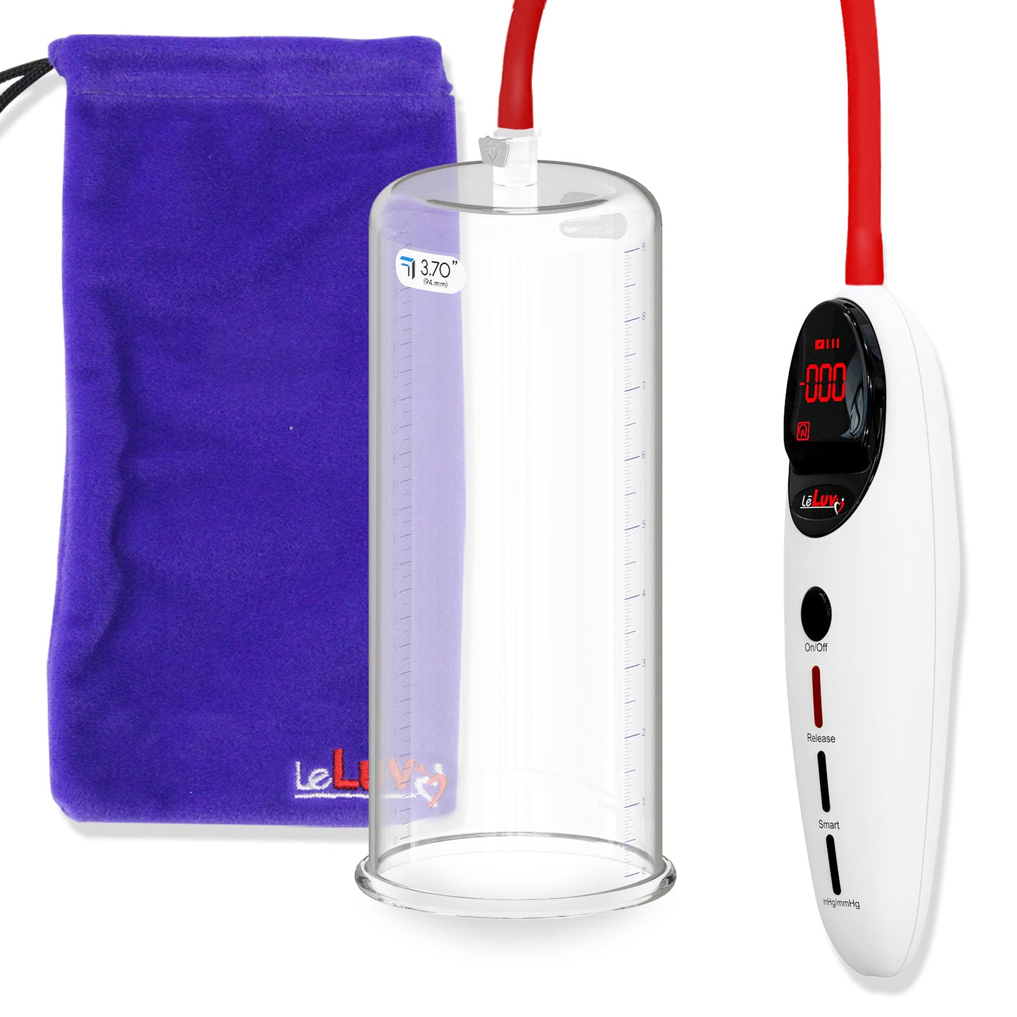 Penis Pump Magna Pro Handle White | 9" x 3.70" Acrylic Cylinder