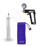 Maxi Black Handle Clear Hose | Penis Pump + Gauge | 12" x 2.00" Cylinder