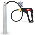 Maxi Black Handle Silicone Hose | Penis Pump + Gauge | 12" x 1.35" Cylinder