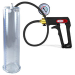 Maxi Black Handle Silicone Hose | Penis Pump + Gauge | 12" x 3.00" Cylinder