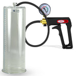 Maxi Black Handle Silicone Hose | Penis Pump + Gauge | 12" x 4.10" Cylinder