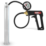 Maxi Black Handle Silicone Hose | Penis Pump + Protected Gauge | 12" 1.35"