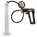 Maxi Black Handle Silicone Hose | Penis Pump + Protected Gauge | 12" x 1.50"