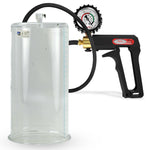 Maxi Black Handle Silicone Hose | Penis Pump + Protected Gauge | 9" x 4.50" Cylinder