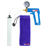 Maxi Blue Handle Clear Hose | Penis Pump + Gauge | 12" x 1.3" Thick-Walled Cylinder