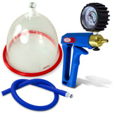 LeLuv MAXI Blue + Gauge & Cover Breast Pumping Kit Slippery Blue Hose SINGLE Large Cup