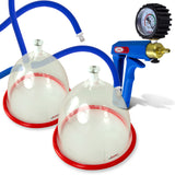 LeLuv MAXI Blue + Gauge & Cover Breast Pumping Kit Slippery Blue Hose Large Cups