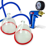 LeLuv MAXI Blue + Gauge & Cover Breast Pumping Kit Slippery Blue Hose Medium Cups