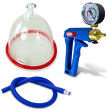 LeLuv MAXI Blue + Gauge Breast Pumping Kit Slippery Blue Hose SINGLE Medium Cup