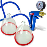 LeLuv MAXI Blue + Gauge Breast Pumping Kit Slippery Blue Hose Medium Cups