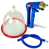 LeLuv MAXI Blue Breast Pumping Kit Slippery Blue Hose SINGLE Large Cup