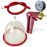 LeLuv MAXI Red + Gauge Breast Pumping Kit Slippery Red Hose SINGLE Large Cup