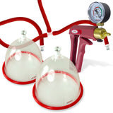 LeLuv MAXI Red + Gauge Breast Pumping Kit Slippery Red Hose Large Cups