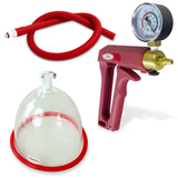 LeLuv MAXI Red + Gauge Breast Pumping Kit Slippery Red Hose SINGLE Medium Cup