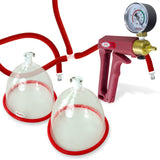 LeLuv MAXI Red + Gauge Breast Pumping Kit Slippery Red Hose Medium Cups