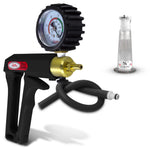 LeLuv MAXI Black Clitoris Vacuum Pump + Gauge & Cover Slippery Black Hose - Small