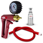 LeLuv MAXI Red Clitoris Vacuum Pump + Gauge & Cover Slippery Red Hose - Large