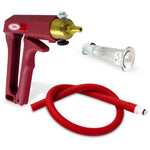LeLuv MAXI Red Clitoris Vacuum Pump Slippery Red Hose - Small