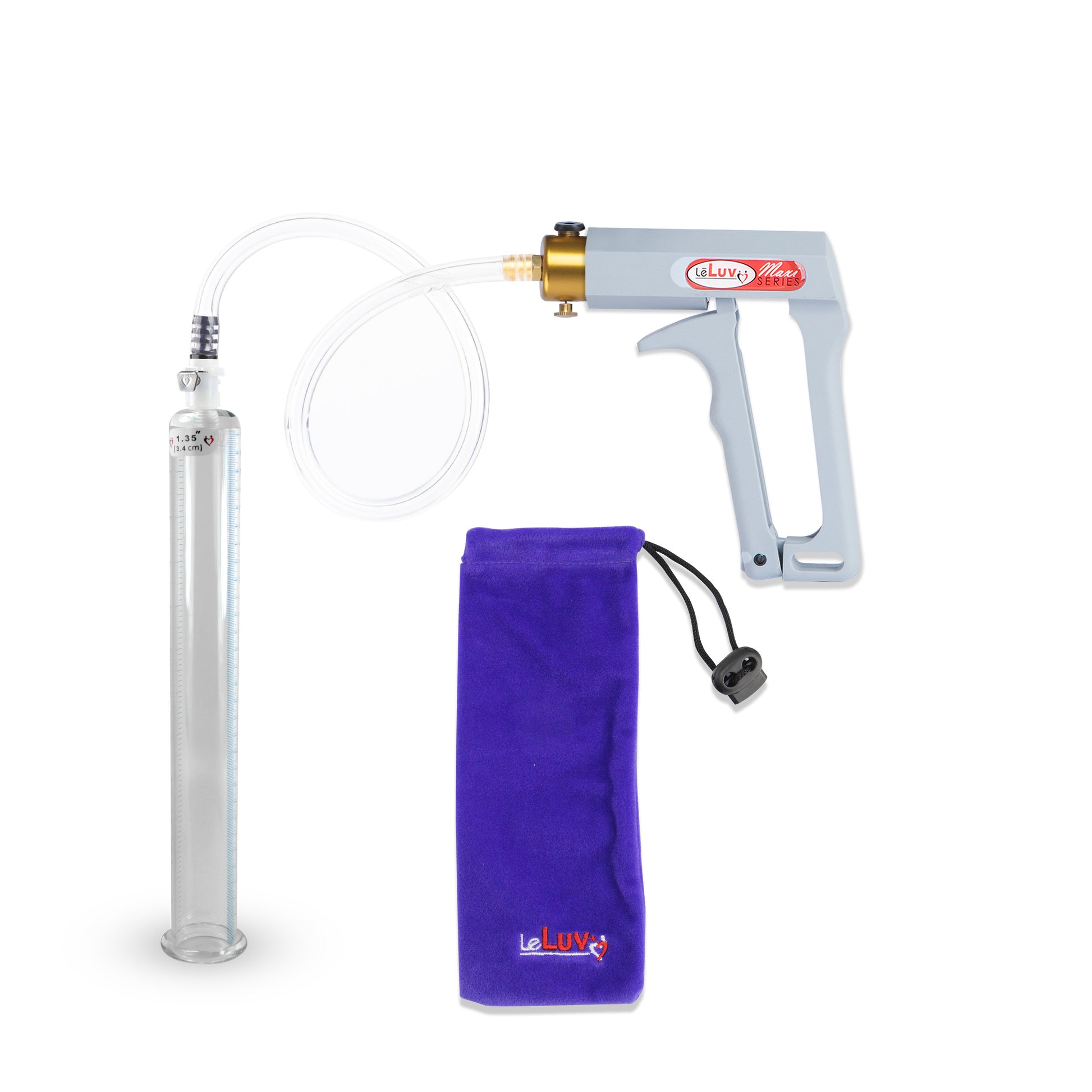 MAXI Gray Penis Pump with 12" x 1.38" Cylinder