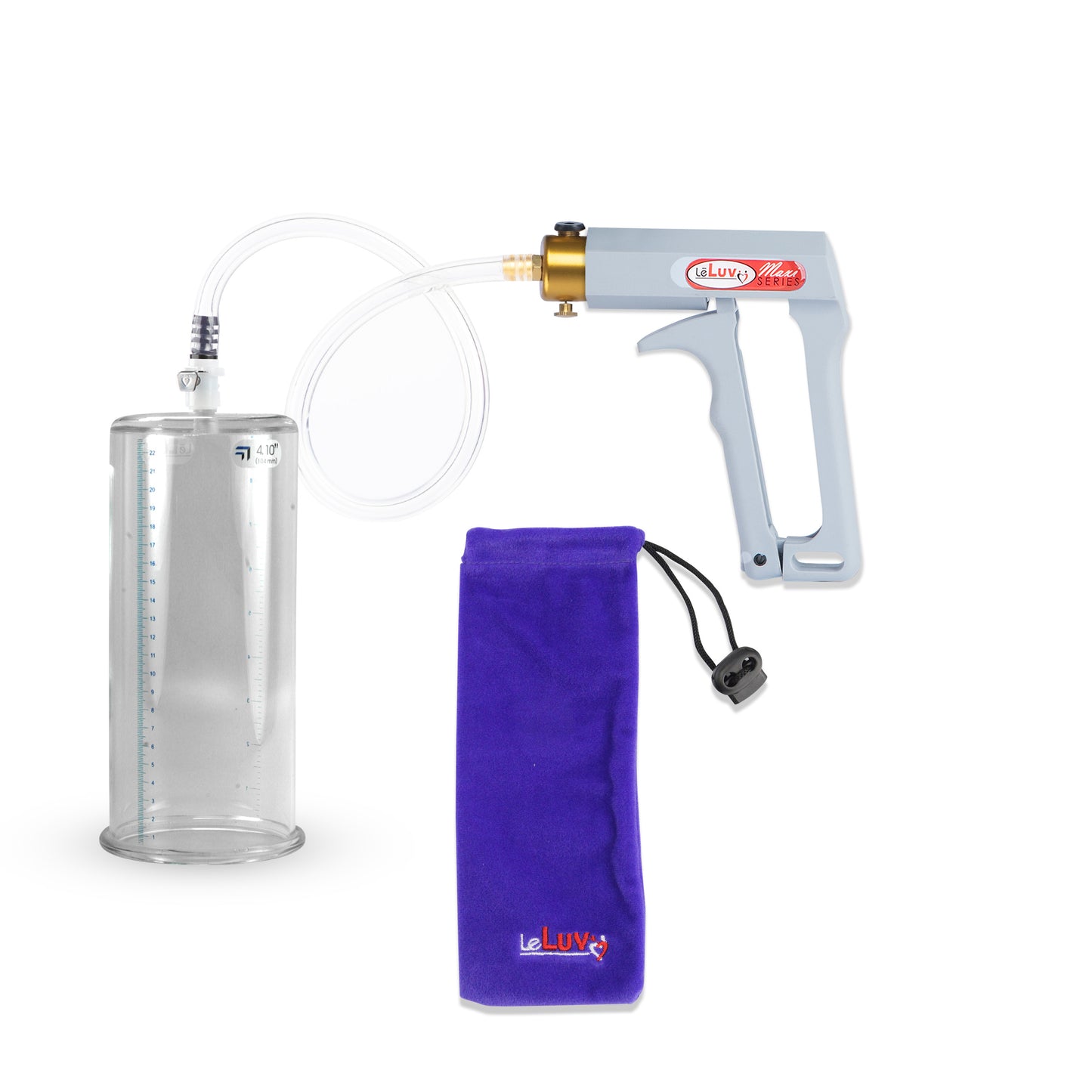 Maxi Grey Handle Clear Hose | Penis Pump | 9" x 4.10" Cylinder