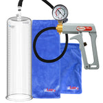 Maxi Grey Handle Silicone Hose | Penis Pump + Gauge | 12" x 3.70" Cylinder