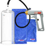 Maxi Grey Handle Silicone Hose | Penis Pump + 9" x 3.70" Cylinder