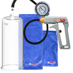 Maxi Grey Handle Silicone Hose | Penis Pump + Protected Gauge | 9" x 3.70"