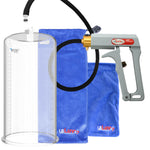 Maxi Grey Handle Silicone Hose | Penis Pump | 9" x 4.50" Cylinder
