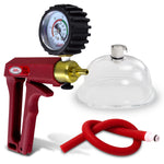 LeLuv MAXI Red Vagina Pump + Gauge & Cover with Premium Slippery Hose
