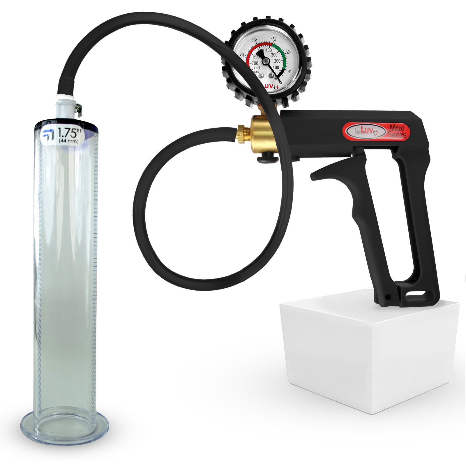 Black LeLuv Maxi with protected gauge attachment.