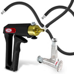 LeLuv MAXI Black Pistol Grip Nipple Pump Slippery Black Hose Small