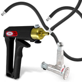 LeLuv MAXI Black Pistol Grip Nipple Pump Slippery Black Hose Small