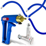 LeLuv MAXI Blue Pistol Grip Nipple Pump Slippery Blue Hose Small