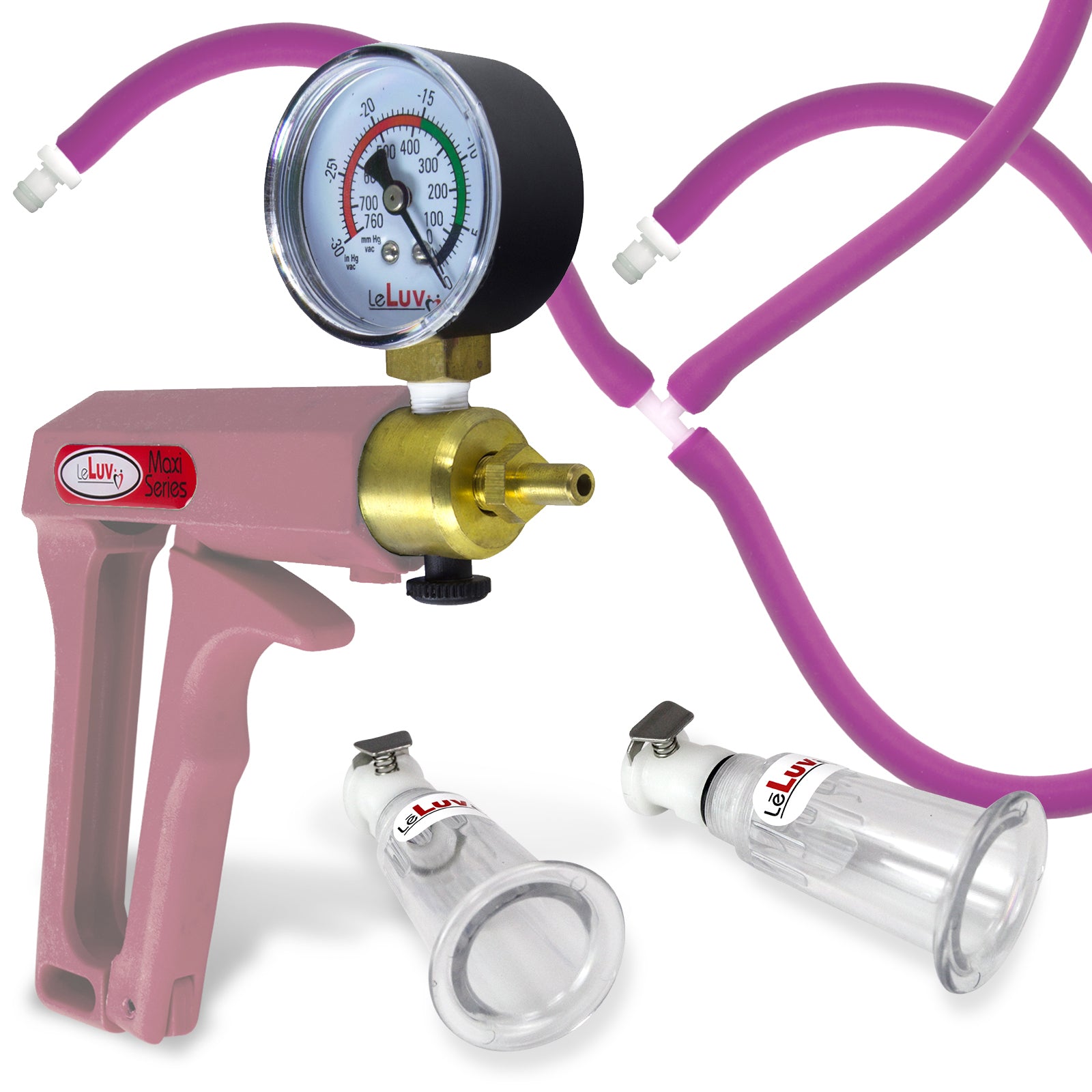 LeLuv MAXI Purple + Gauge Pistol Nipple Pump Slippery Purple Hose Medium