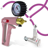 LeLuv MAXI Purple + Gauge & Cover Nipple Pump Slippery Purple Hose Small