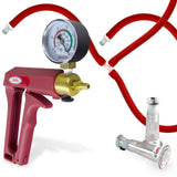 LeLuv MAXI Red + Gauge Pistol Nipple Pump Slippery Red Hose Extra-Small